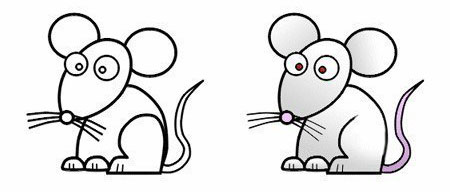 Как нарисовать мышь поэтапно