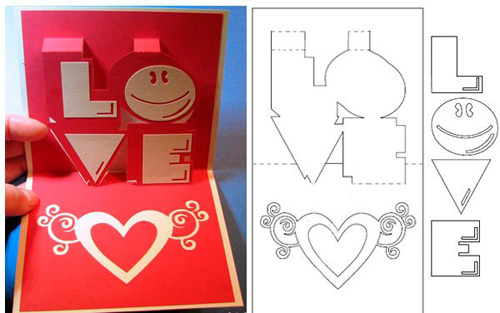 Объемные открытки-валентики ко Дню Святого Валентина