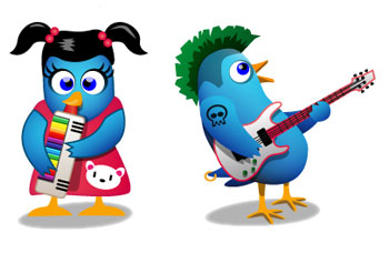 Музыкальные твиттер птички