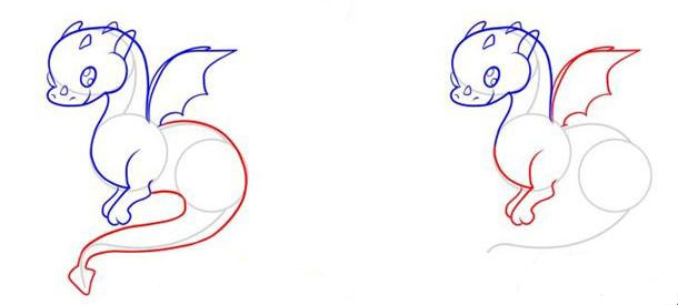 Как нарисовать дракона этап 2