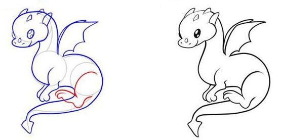 Как нарисовать дракона этап 4